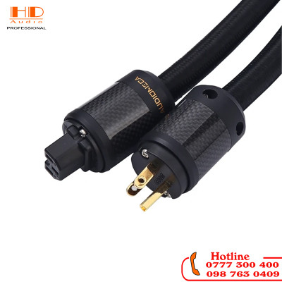 Dây nguồn mạ bạc AUDIOMECA HIFI có chức năng giảm tiếng ồn chủ động, cáp nguồn chống sét