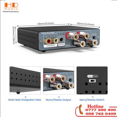 Ampli AIYIMA A07 Max – Công Suất Mạnh Mẽ, Chuyển Đổi Stereo/Mono