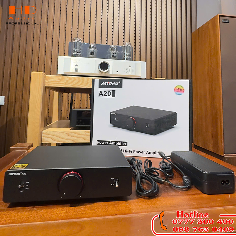AIYIMA A20 - Ampli Công Suất Hi-Fi 2.1 Kênh TPA3255 Balanced XLR, Hỗ Trợ Subwoofer