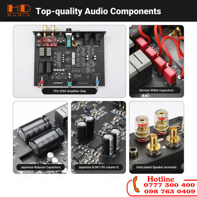 AIYIMA A20 - Ampli Công Suất Hi-Fi 2.1 Kênh TPA3255 Balanced XLR, Hỗ Trợ Subwoofer