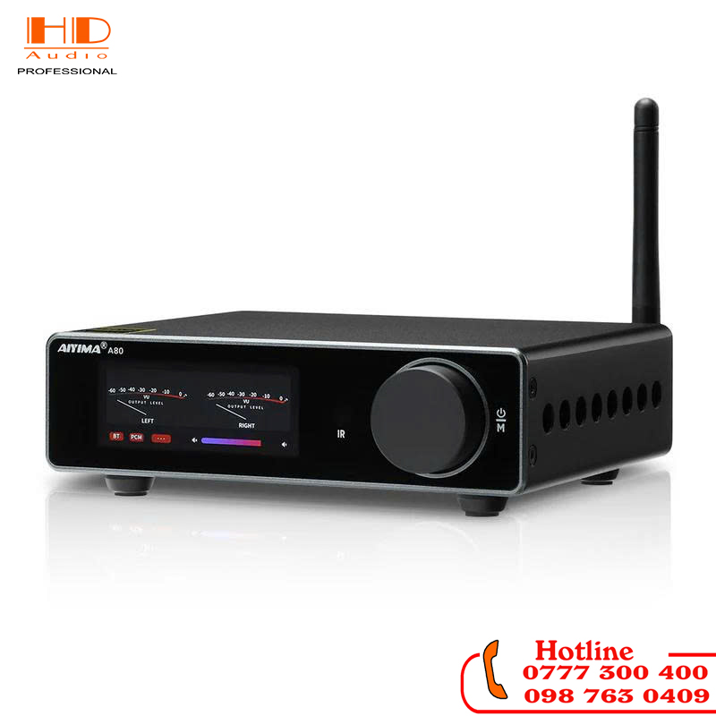AIYIMA A80 - Amply Bluetooth Hi-Fi TPA3255 Tích Hợp DAC ES9038Q2M Công Suất 300W x2