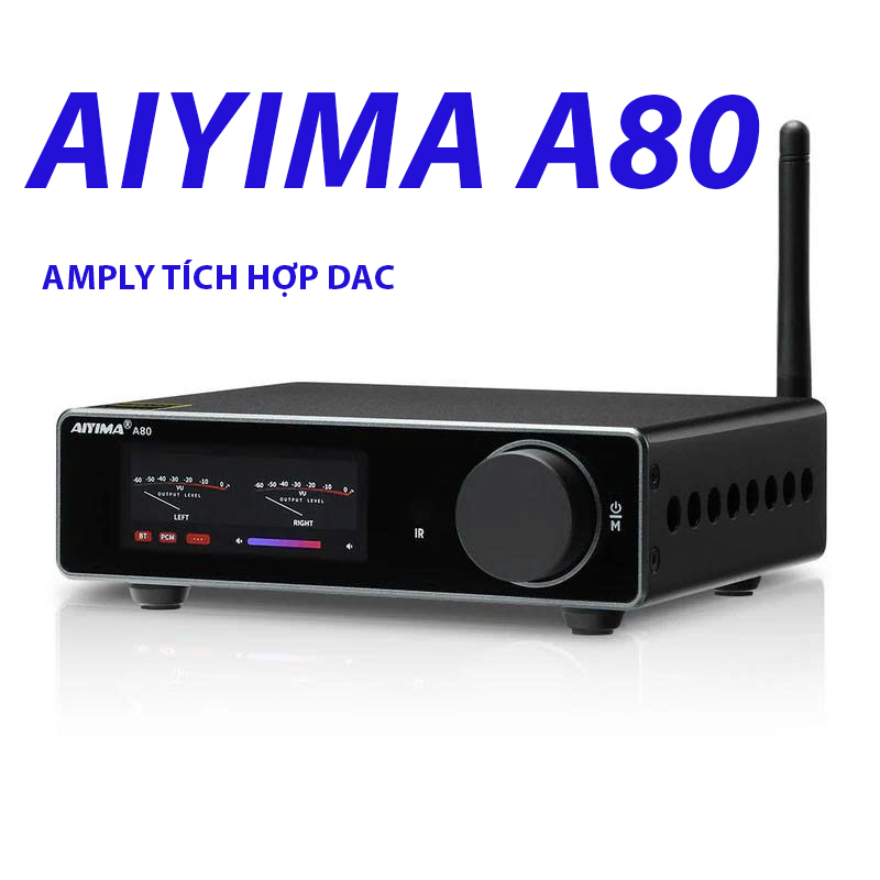 AIYIMA A80 - Amply Bluetooth Hi-Fi TPA3255 Tích Hợp DAC ES9038Q2M Công Suất 300W x2
