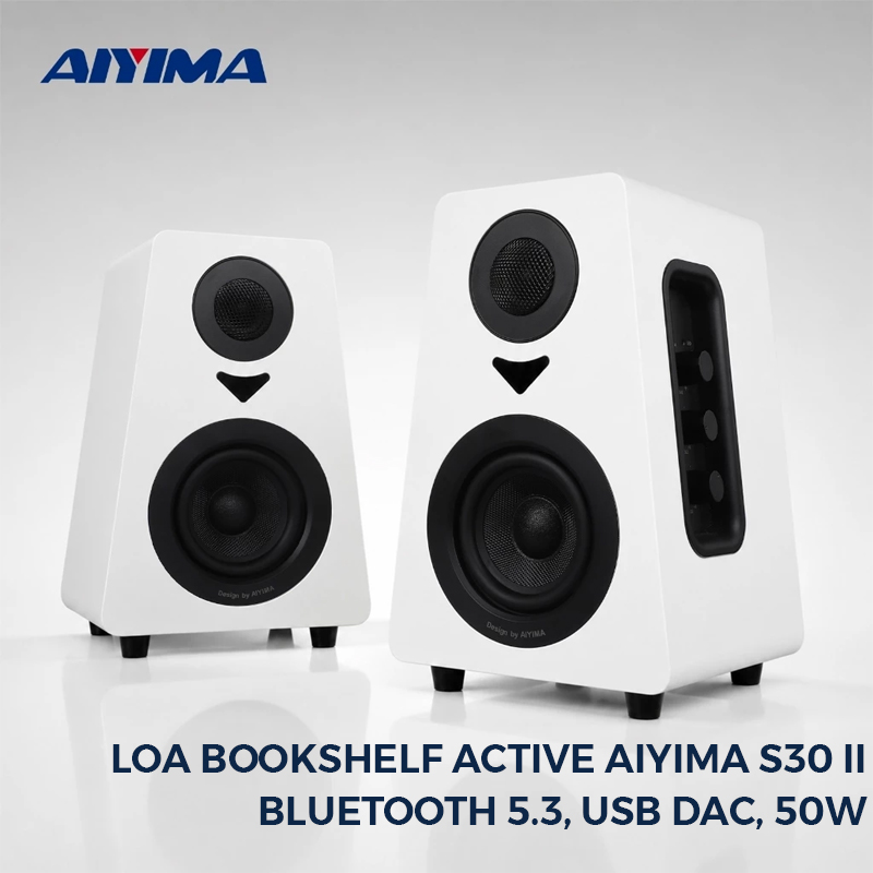 Loa Bookshelf Active AIYIMA S30 II – Bluetooth 5.3, USB DAC, 50W