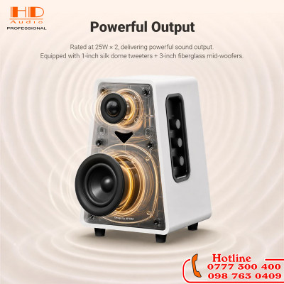Loa Bookshelf Active AIYIMA S30 II – Bluetooth 5.3, USB DAC, 50W