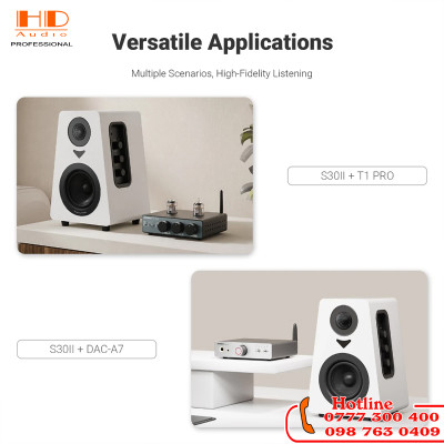 Loa Bookshelf Active AIYIMA S30 II – Bluetooth 5.3, USB DAC, 50W