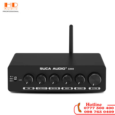Amply SUCA AUDIO A900, Công suất 300W x 3, Bluetooth 5.2