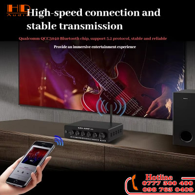 Amply SUCA AUDIO A900, Công suất 300W x 3, Bluetooth 5.2