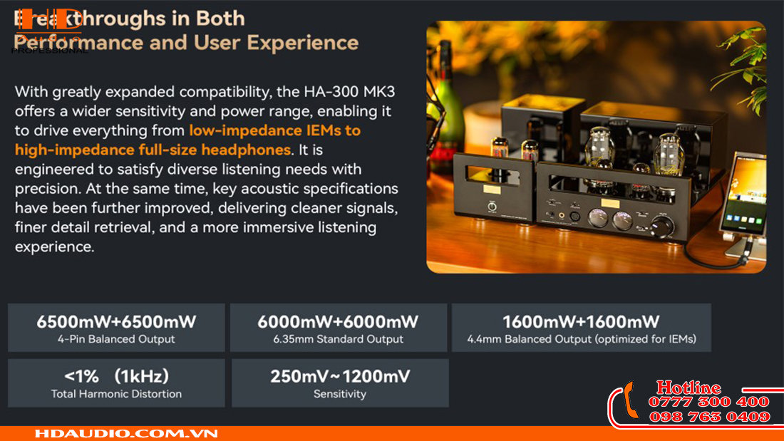 Cayin HA-300 MK3 Headphone/ Speaker  Amplifier