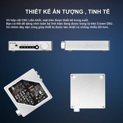 Giải mã DAC Crown D8U | Đọc trực tiếp USB