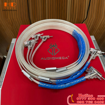 Dây loa AUDIOMECA S30 Jack Súng mạ Bạc Cao Cấp