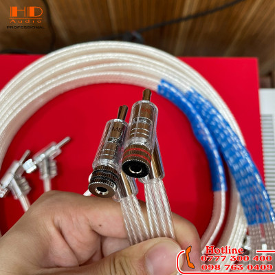 Dây loa AUDIOMECA S30 Jack Súng mạ Bạc Cao Cấp