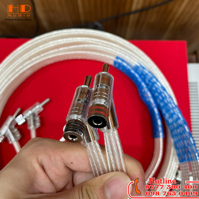 Dây loa AUDIOMECA S30 Jack Súng mạ Bạc Cao Cấp