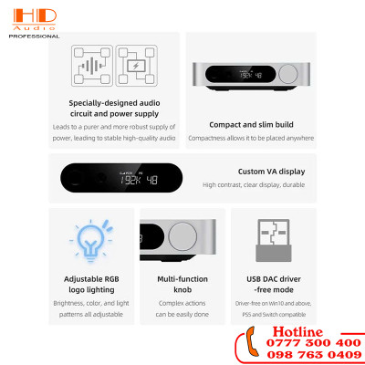 FiiO K11 R2R - DAC/Amp Desktop R2R Balanced Hi-Fi, Hỗ trợ NOS/OS, Công suất 1300mW