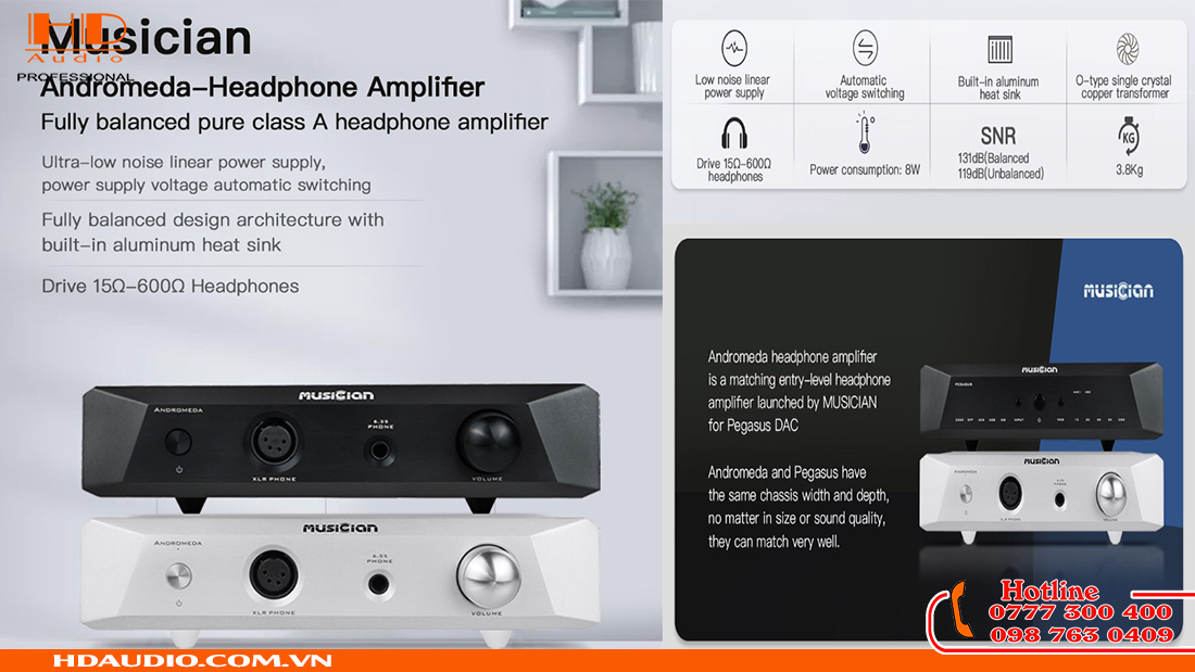 MUSICIAN ANDROMEDA HEADPHONE AMPLIFIER