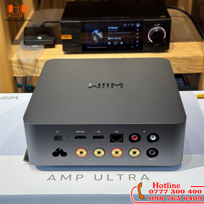 WiiM Amp Ultra – Amply Streaming Hi-Fi 100W/kênh, DAC ESS ES9039Q2M, HDMI ARC