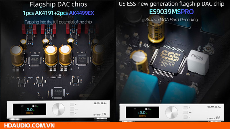 D400ES dùng chip của Mỹ  và D400EX dùng chip của Nhật