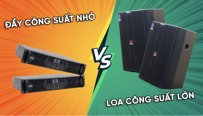 Dùng cục đẩy công suất lớn đánh loa nhỏ có làm cháy loa?