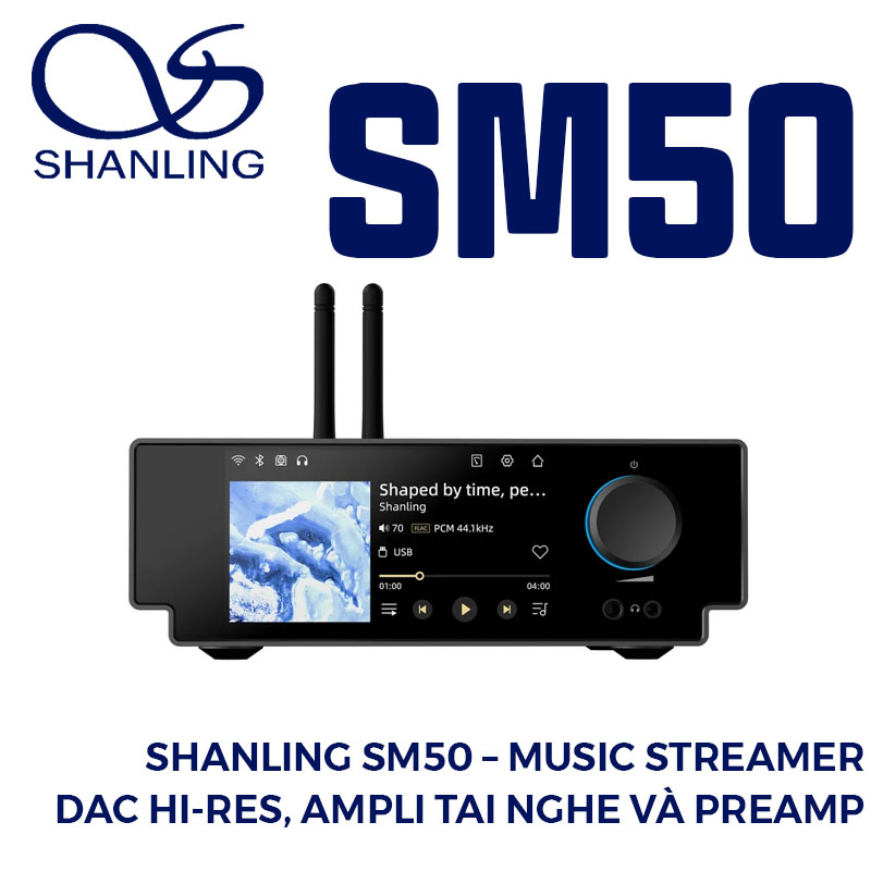 Shanling SM50 – Music Streamer DAC Hi-Res, Ampli Tai Nghe và Preamp Đa Năng