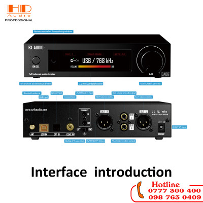 Giải mã cao cấp FX-AUDIO DA06 trang bị 2 chip DAC AK4493