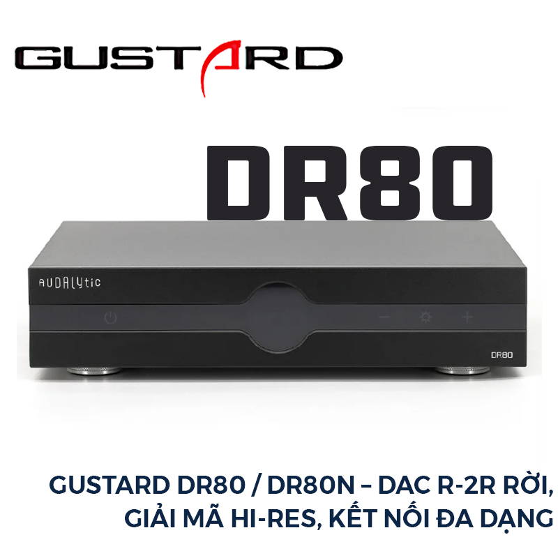 Gustard DR80 / DR80N – DAC R-2R Rời, Giải Mã Hi-Res, Kết Nối Đa Dạng