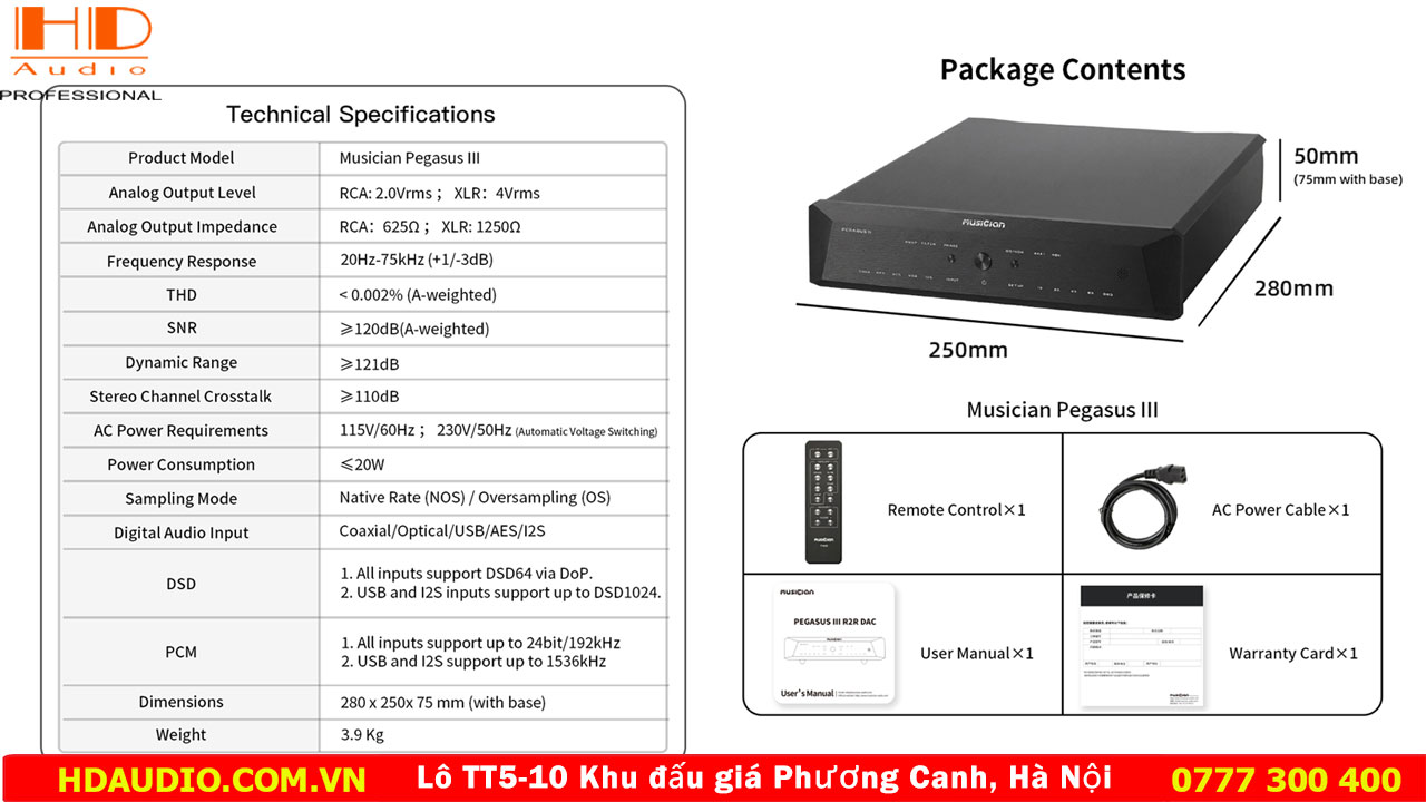 MUSICIAN PEGASUS III R2R DAC chính hãng, giá tốt
