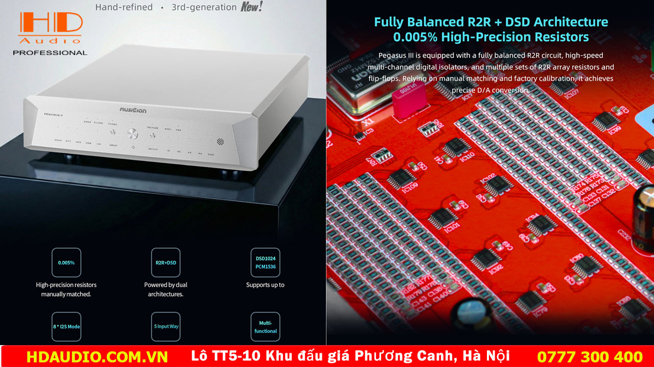 MUSICIAN PEGASUS III R2R DAC chính hãng, giá tốt
