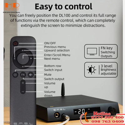 DAC SMSL DL100 , X4 Chip giải mã cao cấp CS43131