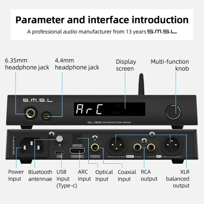DAC SMSL DL100 , X4 Chip giải mã cao cấp CS43131