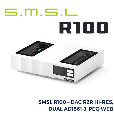 SMSL R100 – DAC R2R Hi-Res, Dual AD1861-J, PEQ Web