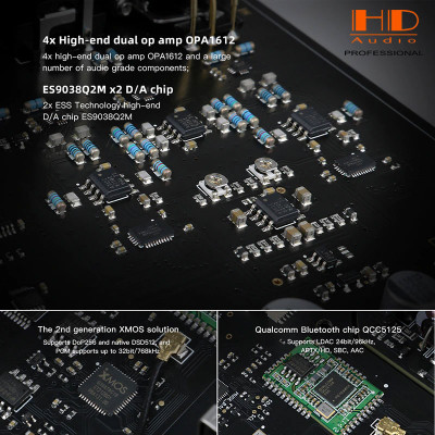 DAC SMSL DO100 ES9038Q2Mx2 Bluetooth 5.0 DAC