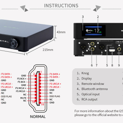 SMSL M400 DAC AK4499- Hỗ Trợ MQA - Bluetooth 5.0