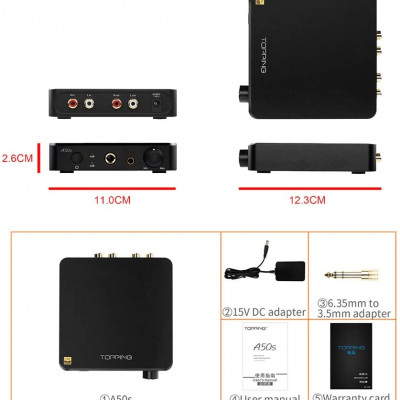 Amplifier Headphone Topping A50s